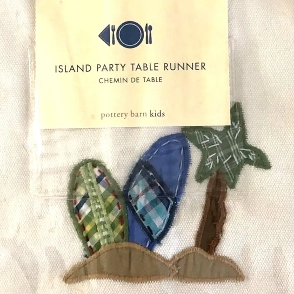 Pottery Barn Kids Island Party Table Table Runner NEW Picnic Outdoor 16 x 45